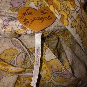 Free People size 2 Vintage Floral Print Sun Dress w/ lace trim